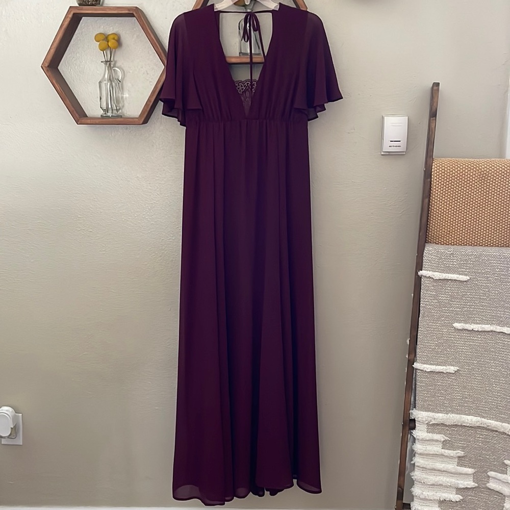 SMYM Faye Flutter-sleeve Maxi Dress